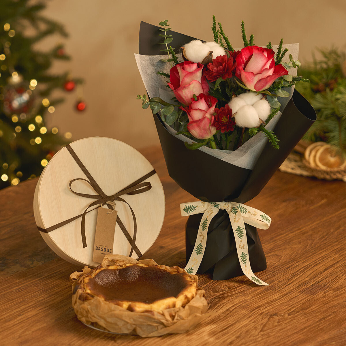 꽃집청년들,크리스마스 꽃다발+디엔타르 케이크(서울한정)