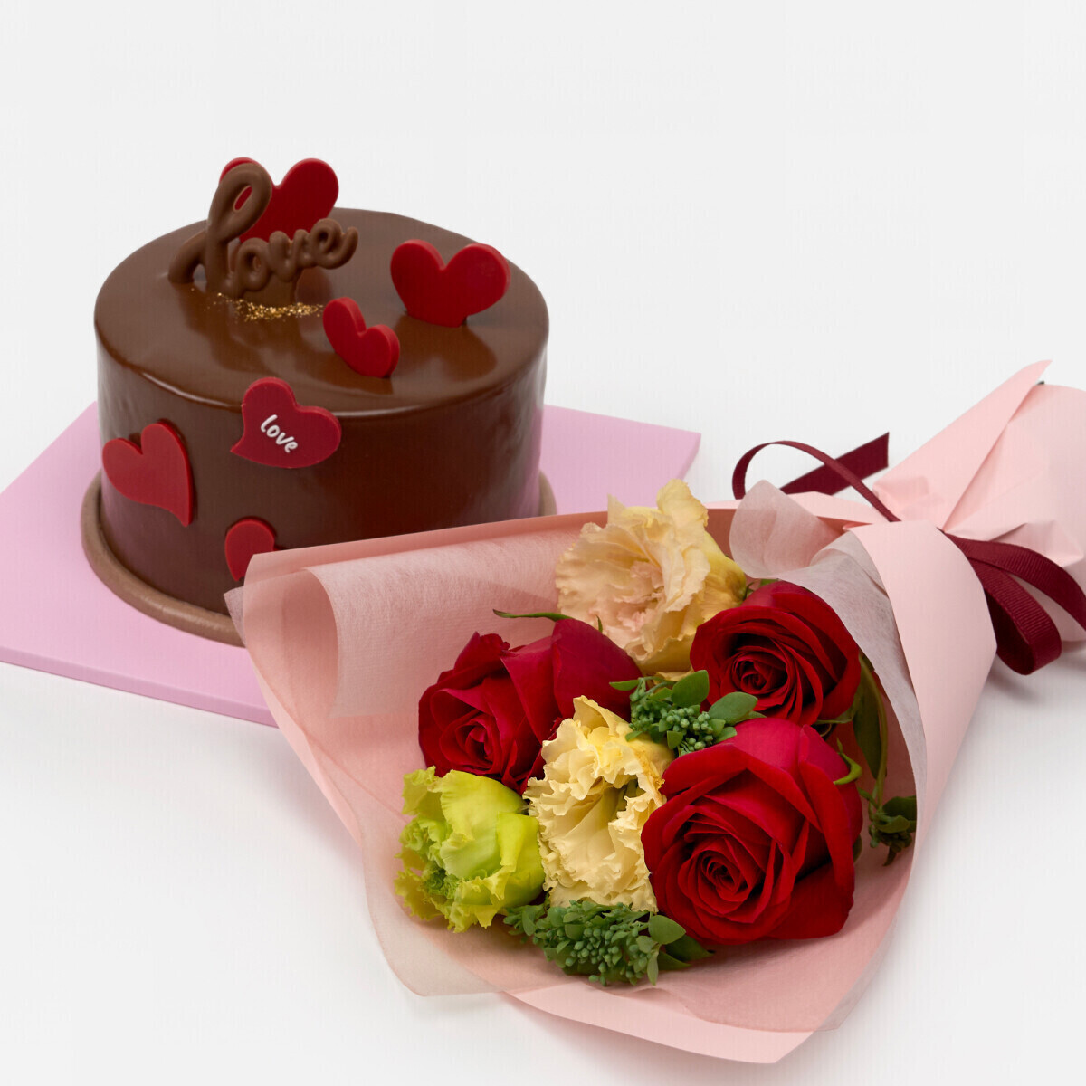 꽃집청년들,초콜릿 케이크와 꽃다발