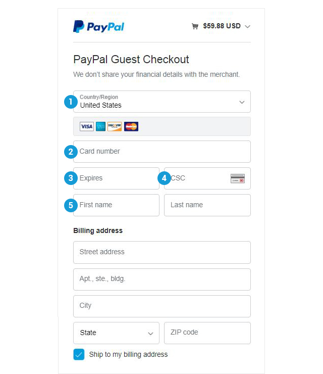 PayPal Guest Checkout